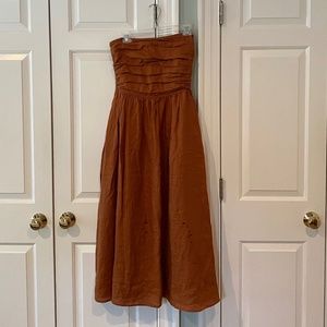 Dissh burnt orange bridesmaids dress